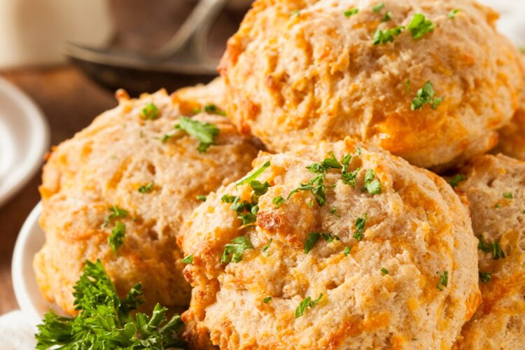Buttery Garlic Cheddar Biscuits