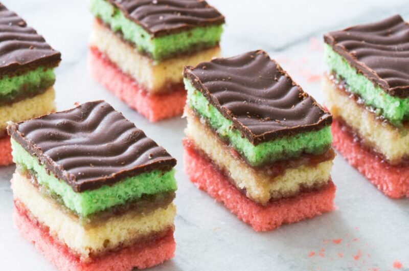 Italian Rainbow Cookies (Venetian Cookies)