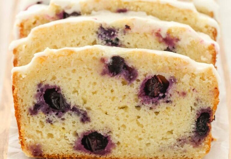 Keto Blueberry lemon Bread Gluten Free